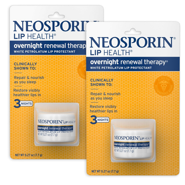 2-Pack Neosporin Lip Health Overnight Renewal Therapy