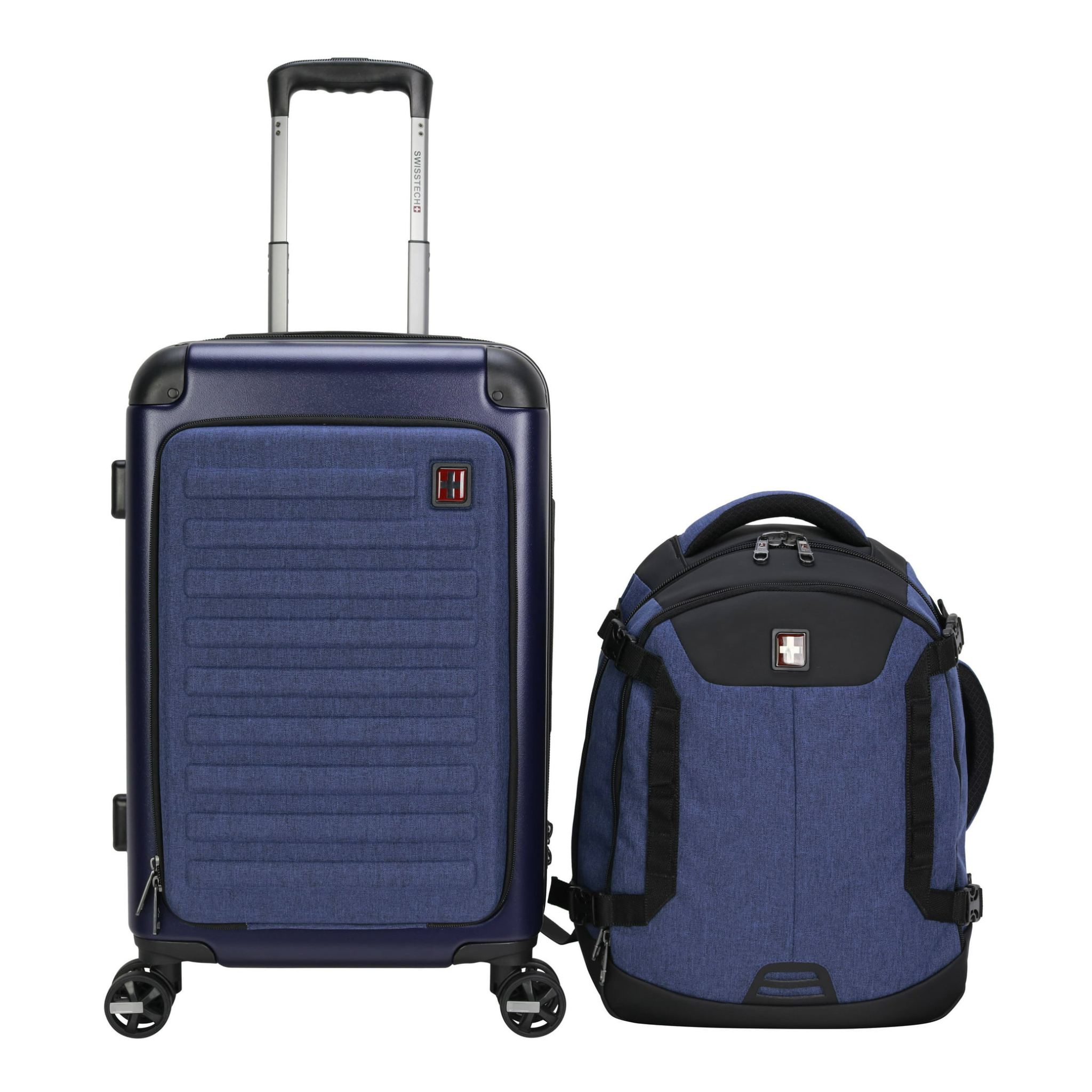 Swiss Tech 2-Pc Hybrid Luggage with Travel Backpack