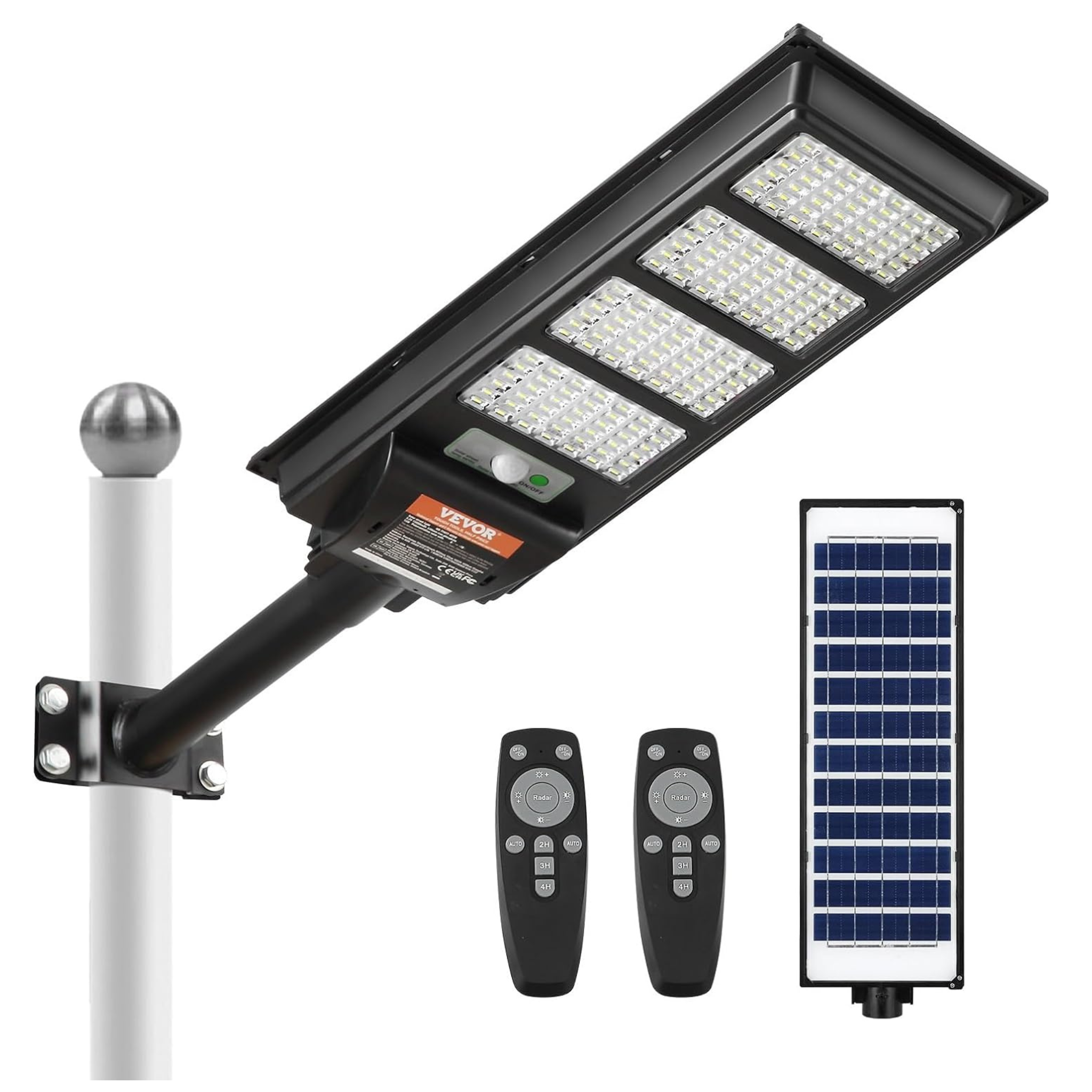 Vevor 400W Motion Sensor LED Solar Street Light with Remote