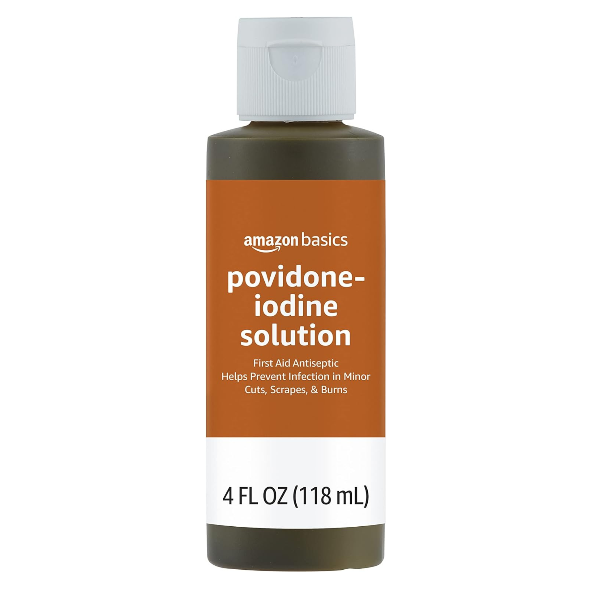 4-Oz Amazon Basics 10% Povidone Iodine Solution First Aid Antiseptic