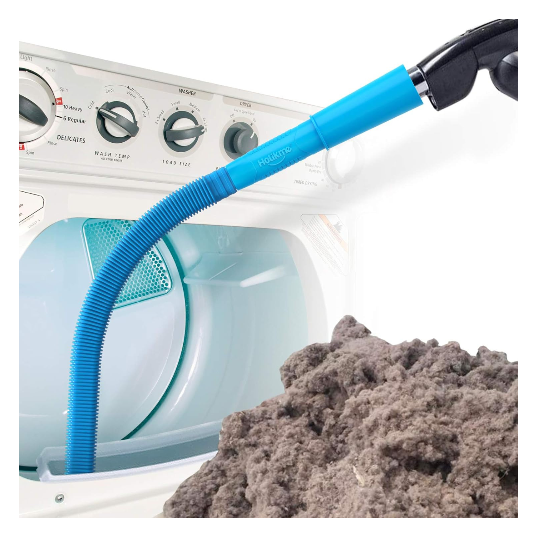 Dryer Vent Cleaner Kit Vacuum Hose Attachment Brush