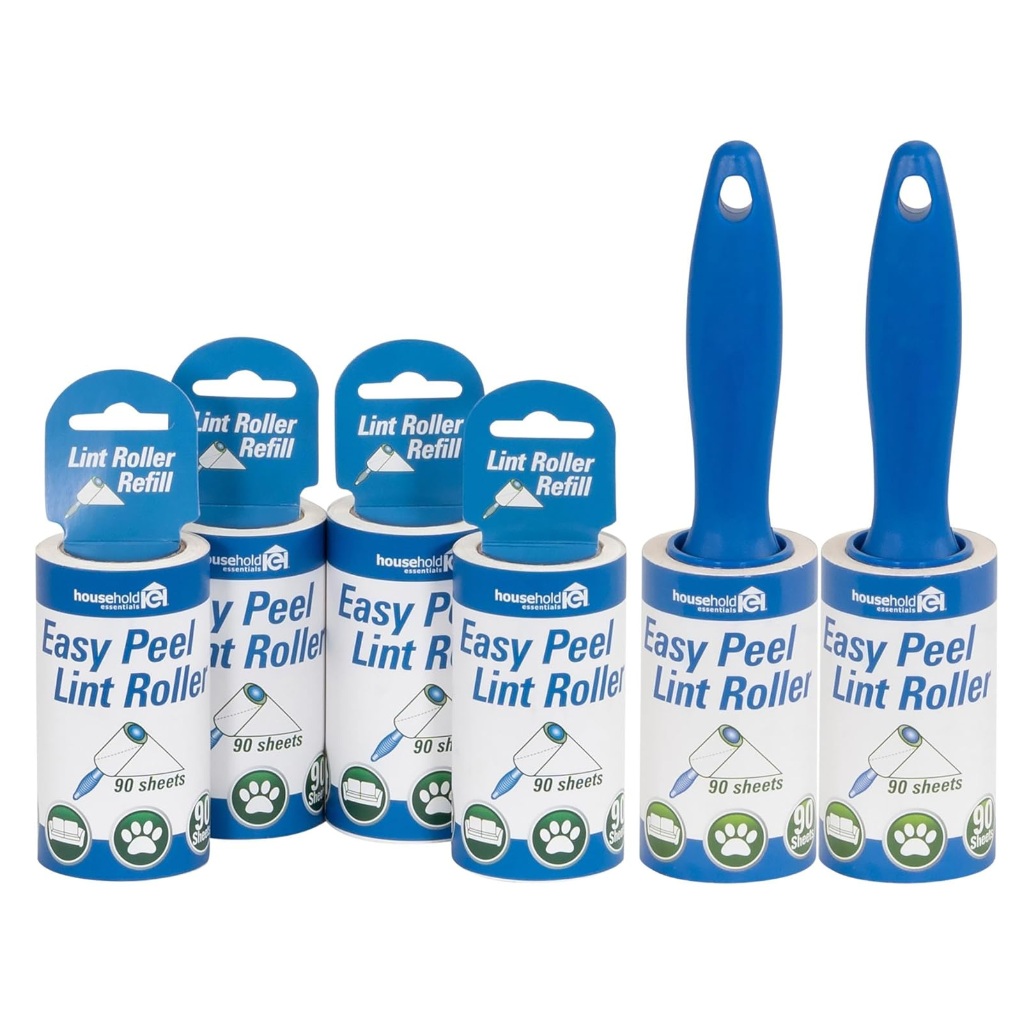 2-Pack Lint Rollers With 4 Refills