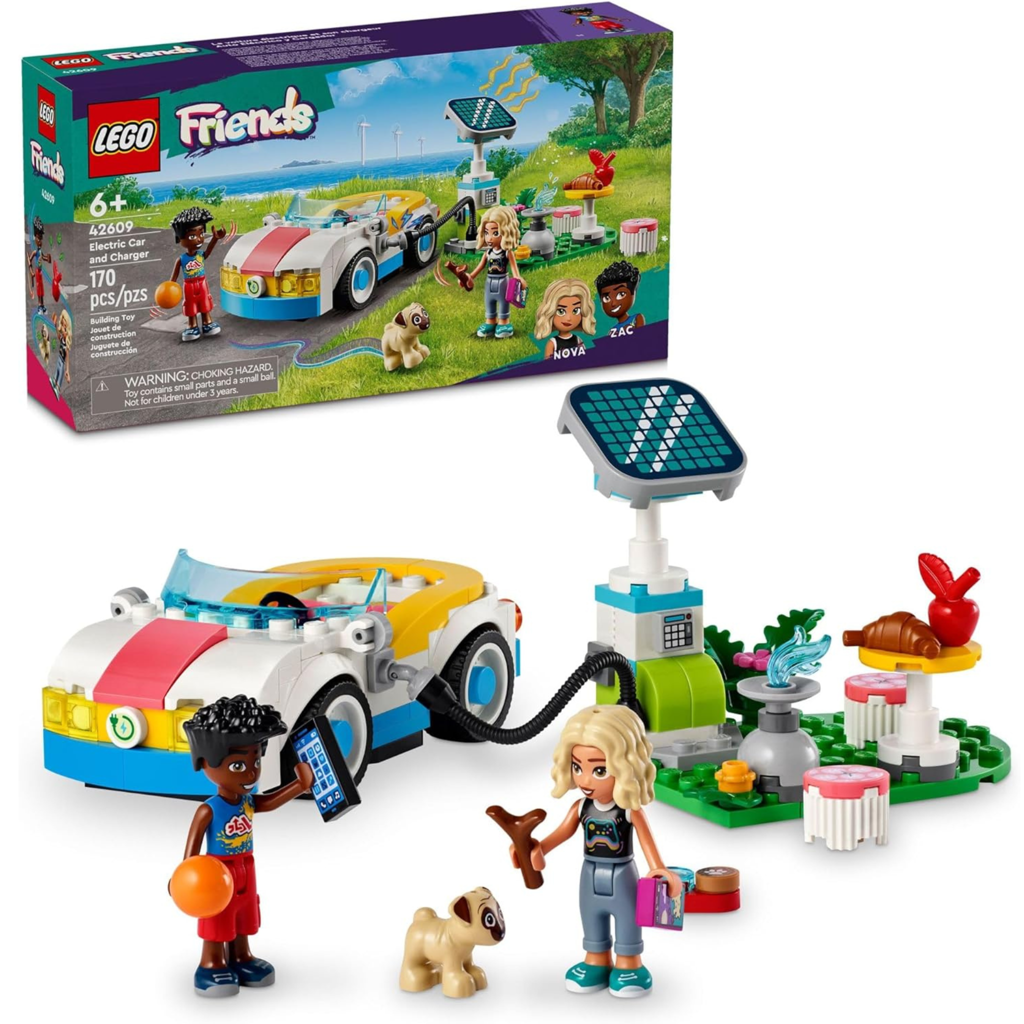LEGO Friends Electric Car and Charger Building Toy