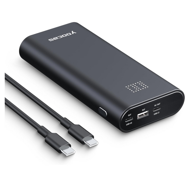 Yoocas 20000mAh Power Bank with 65W USB-C Fast Portable Charger