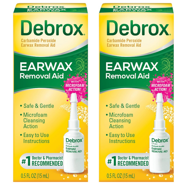 2-Pack Debrox Gentle Microfoam Ear Wax Removal Drops