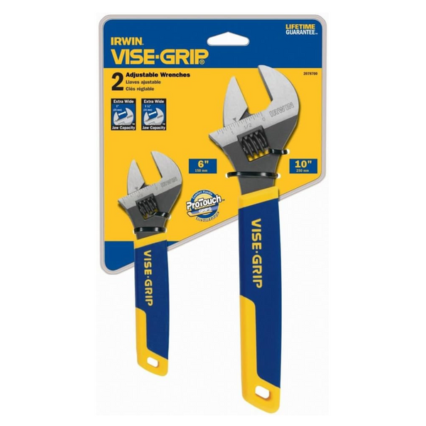 IRWIN VISE-GRIP Adjustable Wrench Set (6" & 10")