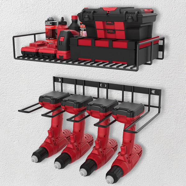 2-Piece Mefirt Wall Mount Power Tool Storage and Organizer Racks