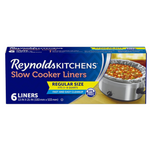 Reynolds Kitchens Slow Cooker Liners (Fits 3-8 Quarts), 6 Count