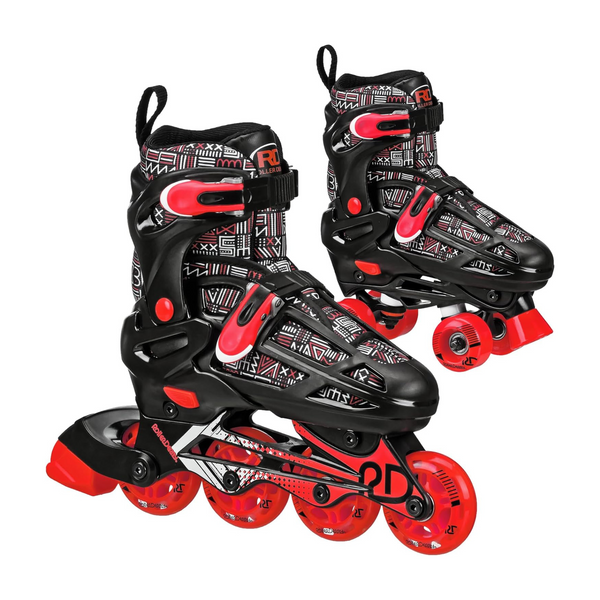 Roller Derby Falcon 2-in-1 Combo Quad and Inline Skates for Kids (2 Colors)