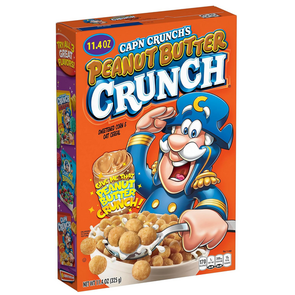 Cap'N Crunch Breakfast Cereal, Peanut Butter Crunch, 11.4oz Box