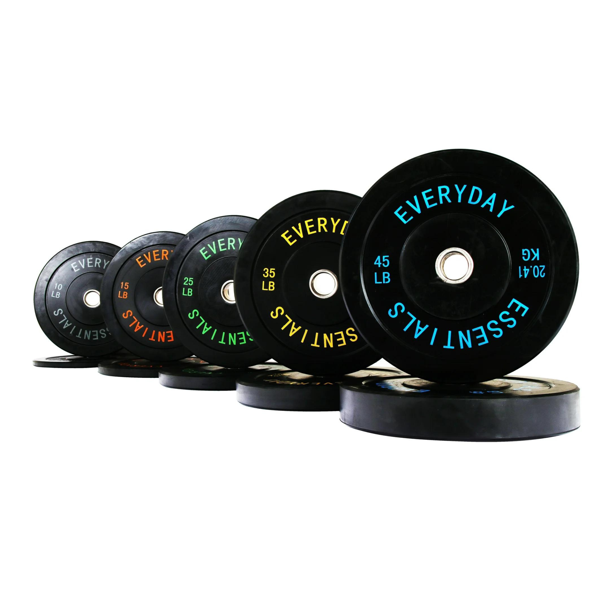 260lbs BalanceFrom Olympic Bumper Weight Plate Set with Steel Hub