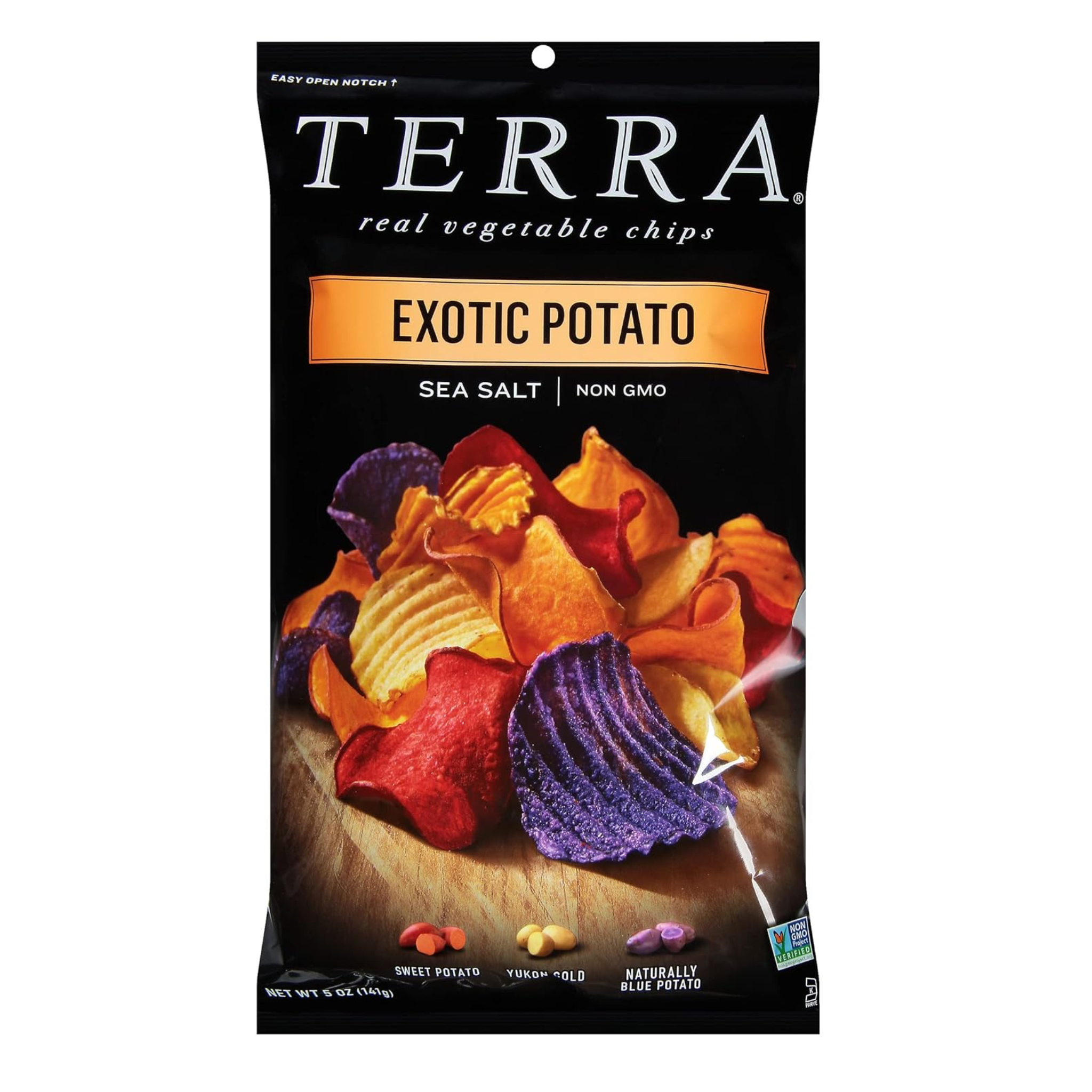 12 Bags of Terra Vegetable Chips, Exotic Potato with Sea Salt (5 oz. Bags)