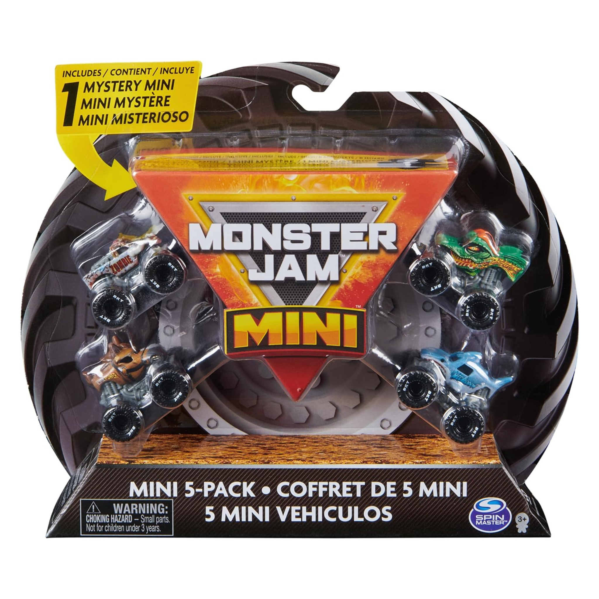 Official Mini 5-Pack Monster Jam with Mystery Collectible Monster Truck