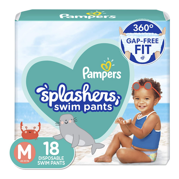 Pampers Splashers Swim Diapers Size M 18 Count