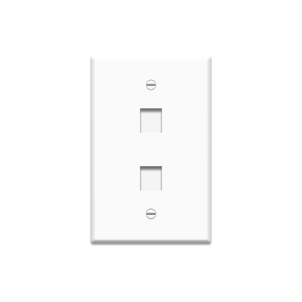 Legrand - On-Q 2 Port Contractor Oversized Wall Plate (Pack of 10), White