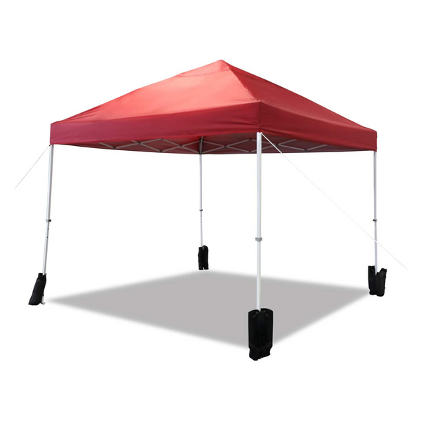 Toldo emergente para exteriores Amazon Basics, 10 pies x 10 pies con transporte con ruedas