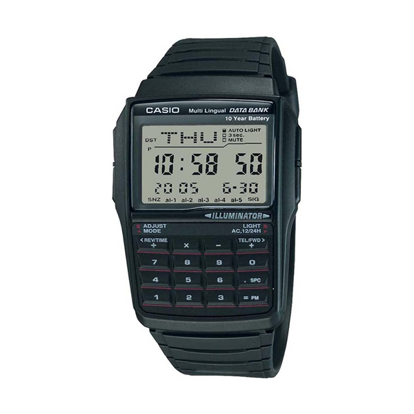 Reloj Casio con calculadora y banco de datos para hombre