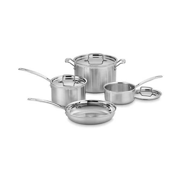 Sartén Cuisinart Multiclad Pro de triple capa de 7 piezas