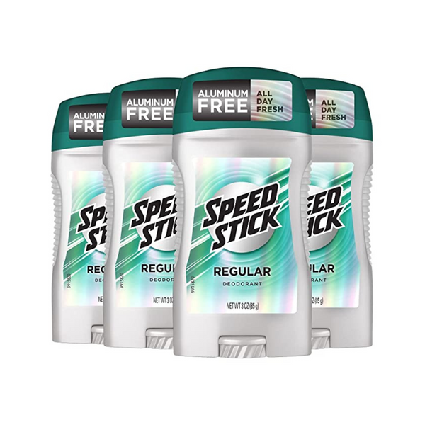 Paquete de 4 desodorantes para hombres Speed ​​Stick, regular, 3 onzas