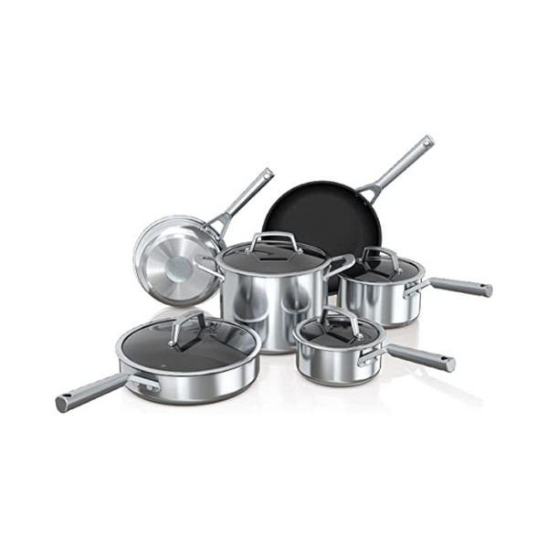 Ninja Foodi NeverStick Stainless 10-Piece Cookware Set