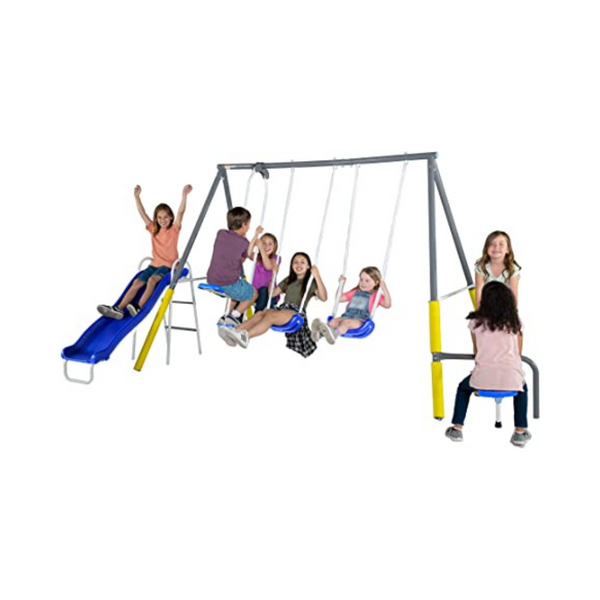 Sportspower Cambridge Outdoor Kids Swing Set with Slide