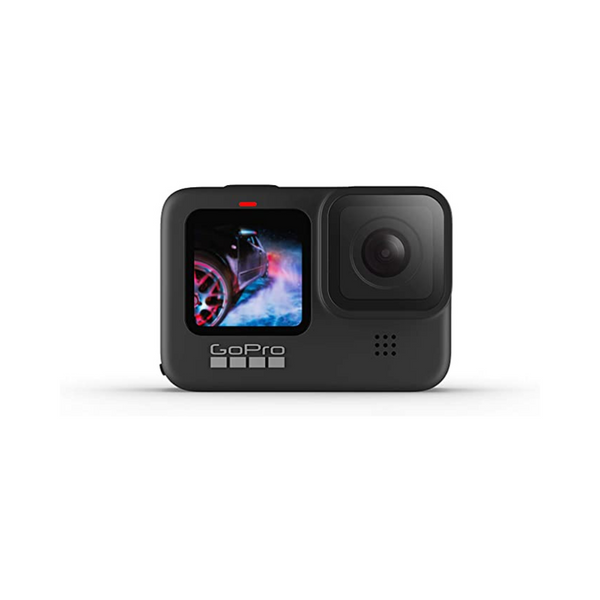 Cámara de acción impermeable GoPro HERO9 con pantalla LCD frontal y pantallas traseras táctiles