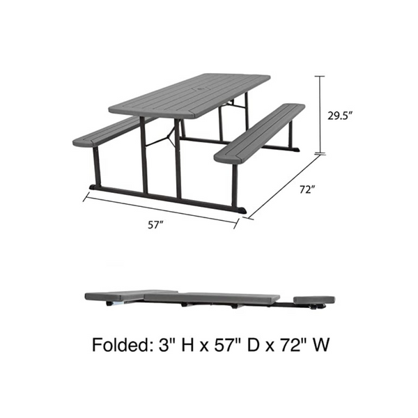 Cosco 6 ft. Folding Picnic Table