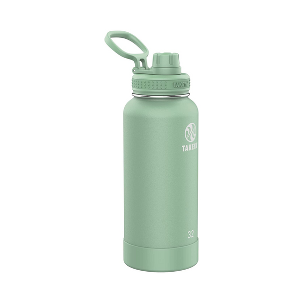 Botella de agua con aislamiento de acero inoxidable de 32 oz con pico Takeya Actives