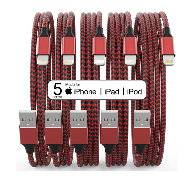 5 cables Lightning de carga rápida para iPhone