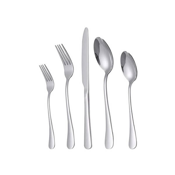 20-piece Bright Silver Silverware Set