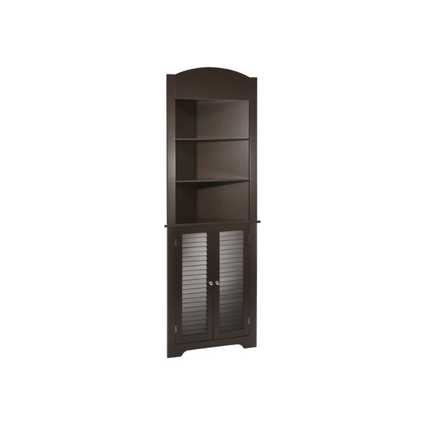 Gabinete de almacenamiento esquinero de lino RiverRidge de 63.3" (Espresso)