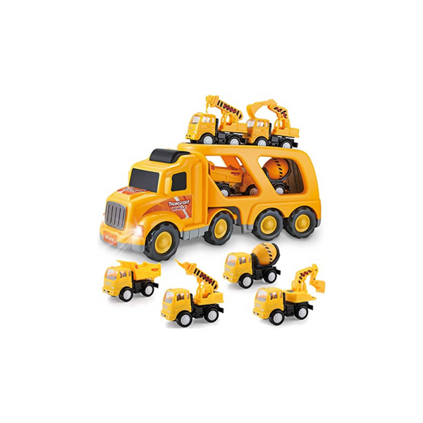 Construction Truck With 4 Small Construction Trucks, Sound and Light