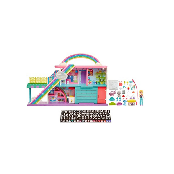 Polly Pocket Playset with 3-Inch Doll, 9 Play Areas