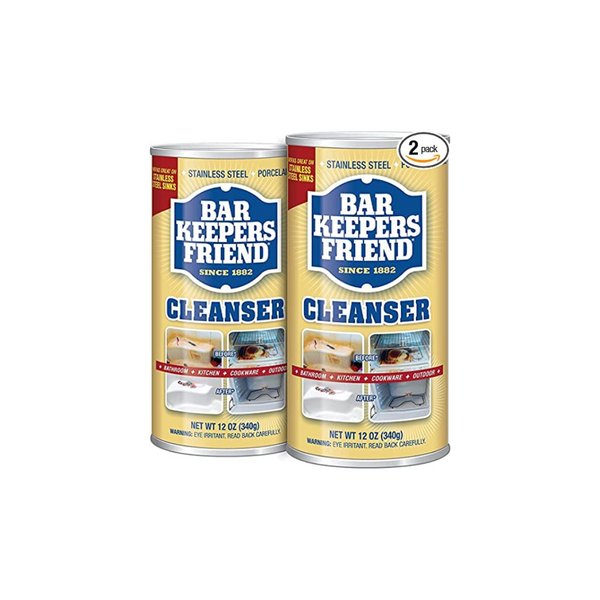 Bar Keepers Friend Powder Cleanser (12 Oz, Pack of 2)