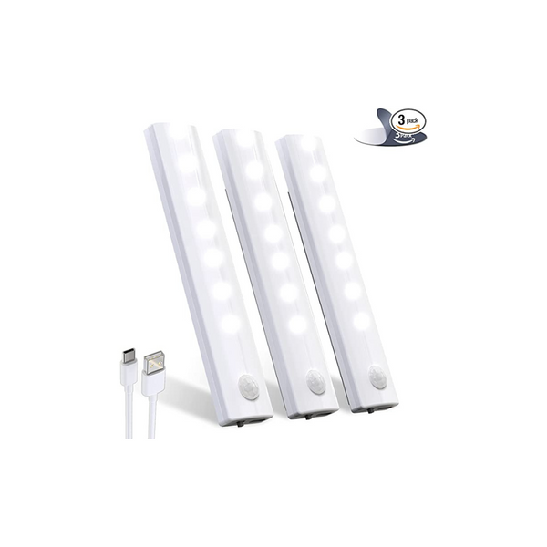 3-Pack LED Motion Sensor Cabinet Light