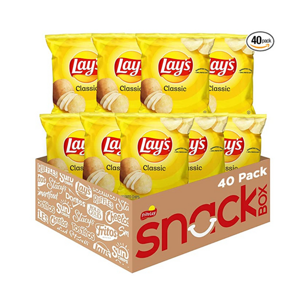 40 bolsas de papas fritas clásicas Lay's de 1 oz