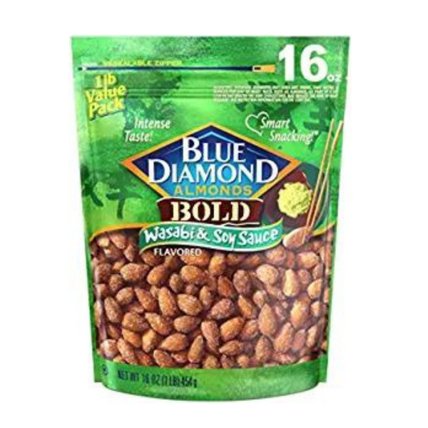 Blue Diamond Almonds Wasabi & Soy Sauce Flavored Snack Nuts