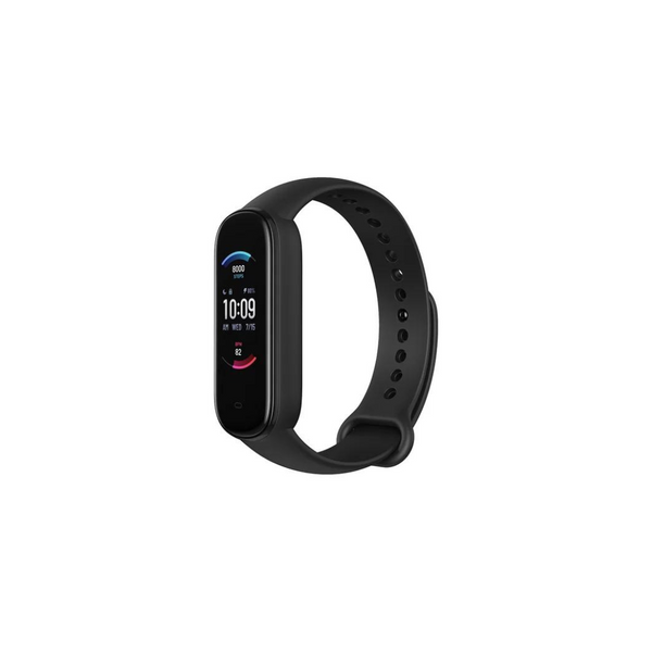 Rastreador de actividad física Amazfit Band 5 con pantalla AMOLED a color completamente táctil de 1,1" y duración de batería de 15 días (negro)