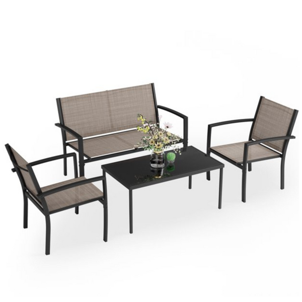 4 Piece Outdoor Patio Sets On Sale (4 Colors)