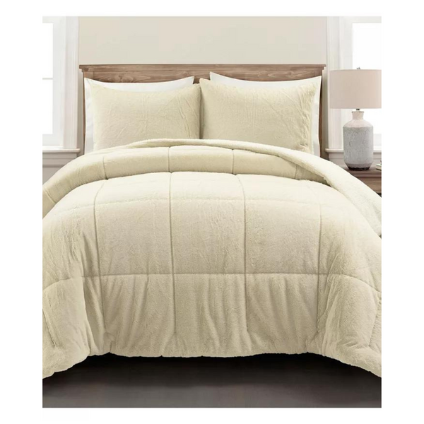 Brenna Faux Fur 3-Pc. Comforter Set, Full/Queen