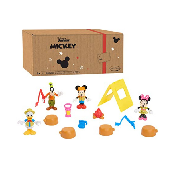 Disney Junior Mickey Mouse Funhouse - Juego de figuras para acampar (14 piezas)