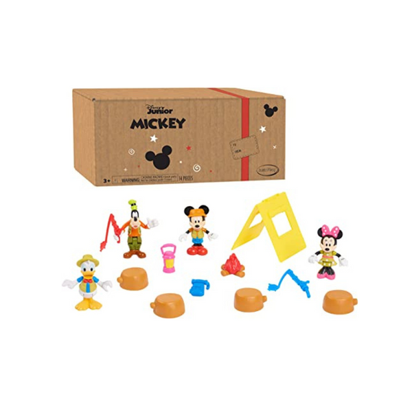 Disney Junior Mickey Mouse Funhouse 14 Piece Camping Figure Set