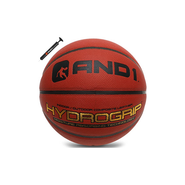 Baloncesto de cuero compuesto premium Hydrogrip AND1, tamaño 7, 29.5"