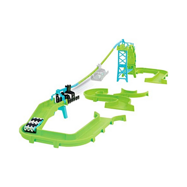 WowWee Power Treads Hyperdrive Zipline Car Set - Incluye 1 vehículo y más de 60 piezas