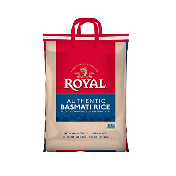 Bolsa de 15 libras de auténtico arroz Royal Basmati