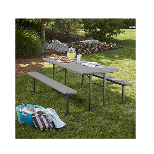 Cosco Outdoor Living Mesa de picnic plegable con molde de soplado de 6 ′