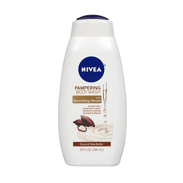 3 Bottles of NIVEA Cocoa and Shea Butter Pampering Body Wash