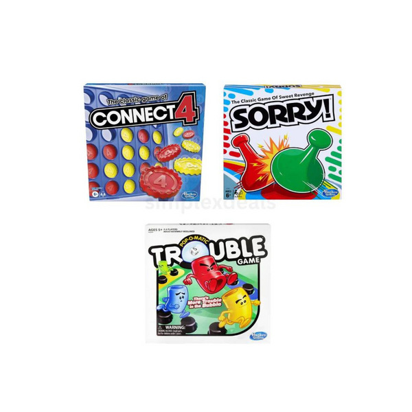 Connect 4, Sorry, or Trouble Game