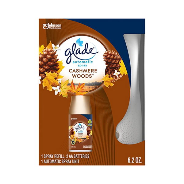 Glade Automatic Spray Unit And Cashmere Woods Refill Bottle