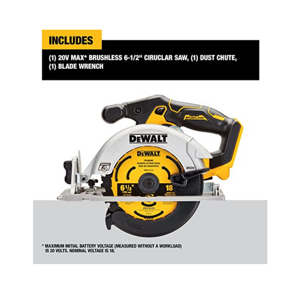 DEWALT 20V MAX 6-1/2-Inch Circular Saw